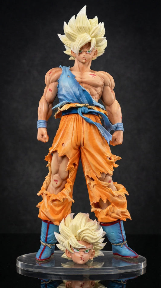 Super Saiyan Goku Battle Damaged Action Figure (44cm) | SWAGGSQUAD